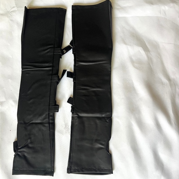 Dark Side Faux Leather Arm Warmers with Buckle Straps (NEW) Halloween Cosplay - Picture 5 of 7